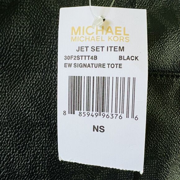 MICHAEL KORS Jet Set Item Black East West Signature Tote Bag - Picture 8 of 8